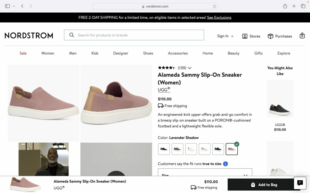 A product titled Alameda Sammy Slip-On Sneaker